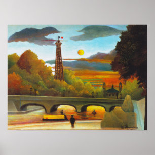 Henri Rousseau Eiffel Torn vid Sunset Poster
