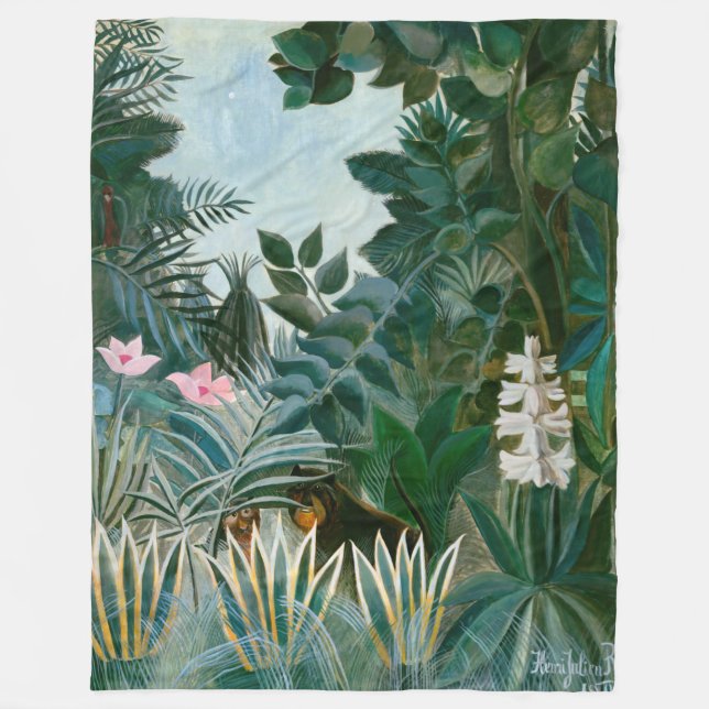Henri Rousseau - Ekvatorialguinea Jungle Fleecefilt (Framsidan)