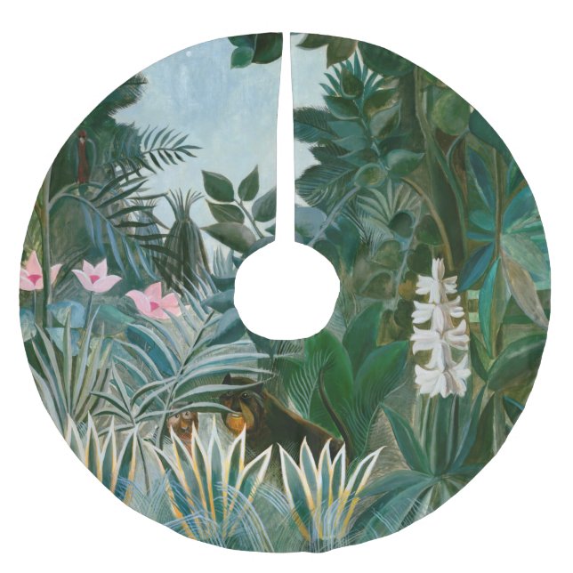 Henri Rousseau - Ekvatorialguinea Jungle Julgransmatta Borstad Polyester (Framsidan)