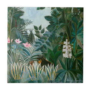 Henri Rousseau - Ekvatorialguinea Jungle Kakelplatta
