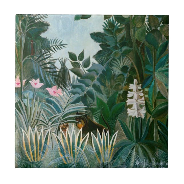 Henri Rousseau - Ekvatorialguinea Jungle Kakelplatta (Framsidan)
