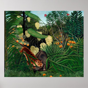 Henri Rousseau Ekvatorialgule Botanical Gar Poster