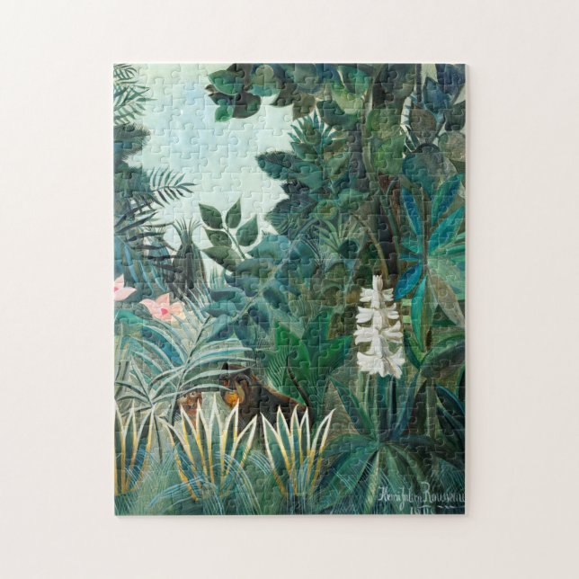 Henri Rousseau Ekvatorialgule Botanical Gar Pussel (Vertikal)