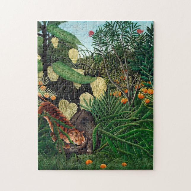 Henri Rousseau Ekvatorialgule Botanical Gar Pussel (Vertikal)
