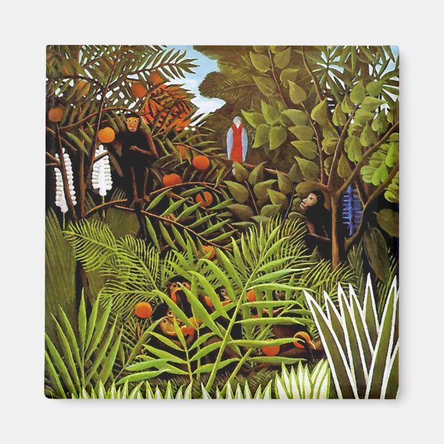 Henri Rousseau - Exotic Ligcape Jungle Art Magnet (Framsidan)