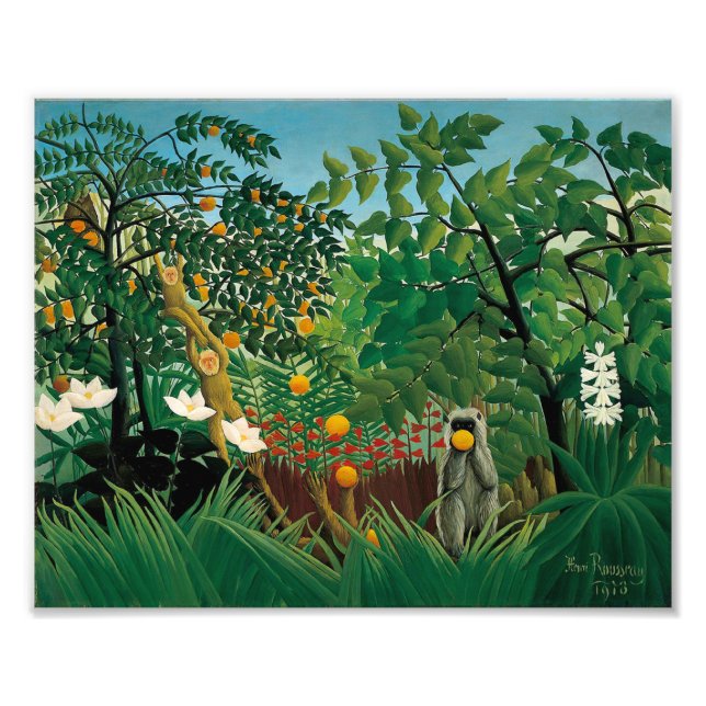 Henri Rousseau Exotic Ligcape Print Fototryck (Framsidan)