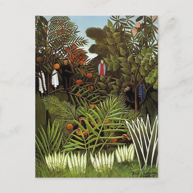 Henri Rousseau - Exotic Ligcape Vykort (Framsida)