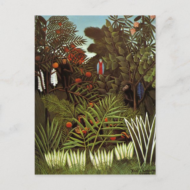 Henri Rousseau - Exotic Ligcape Vykort (Framsida)