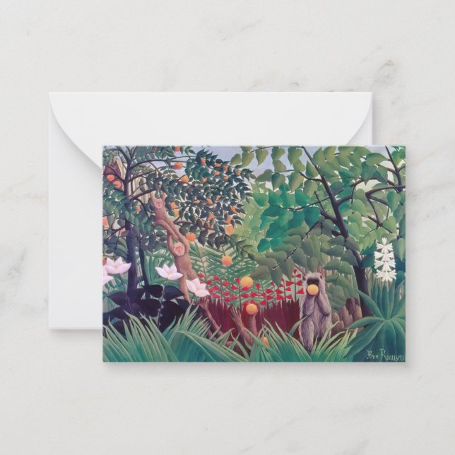 Henri Rousseau - Exotiskt Landskap Anteckningskort (Framsida)