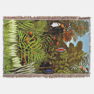 Henri Rousseau - Exotiskt landskap djungelkonst Filt