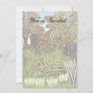 Henri Rousseau - Exotiskt landskap djungelkonst Inbjudningar