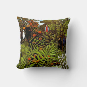 Henri Rousseau - Exotiskt landskap djungelkonst Kudde