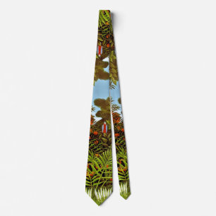 Henri Rousseau - Exotiskt landskap djungelkonst Slips
