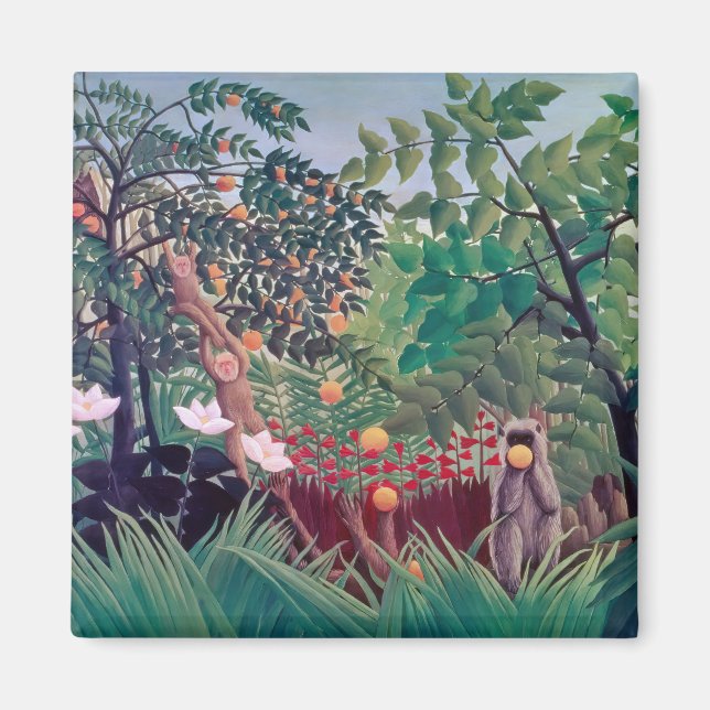 Henri Rousseau - Exotiskt Landskap Magnet (Framsidan)
