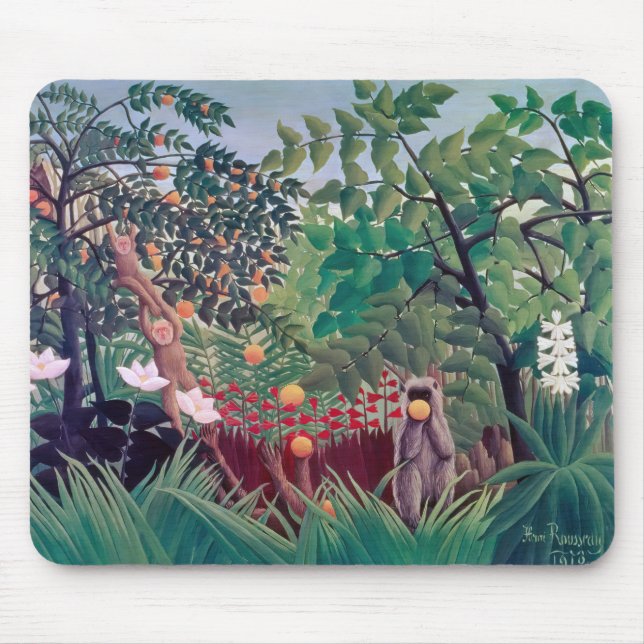 Henri Rousseau - Exotiskt Landskap Musmatta (Framsidan)