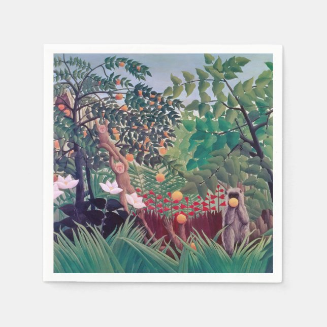 Henri Rousseau - Exotiskt Landskap Pappersservett (Framsidan)