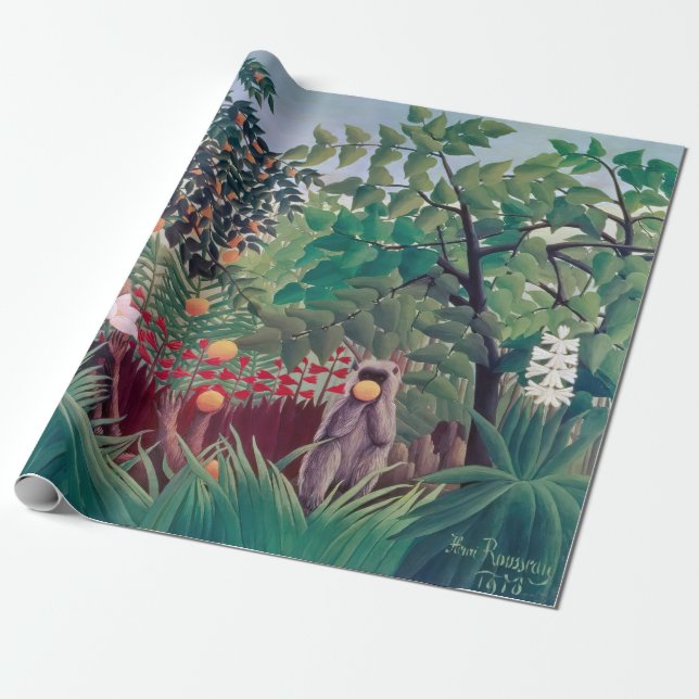 Henri Rousseau - Exotiskt Landskap Presentpapper (Utrullad)
