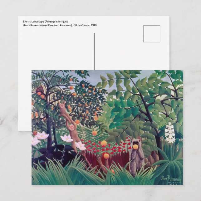 Henri Rousseau - Exotiskt Landskap Vykort (Fram/baksida)
