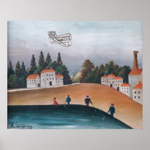 Henri Rousseau - Fiskarna och dubbeldäckaren Poster