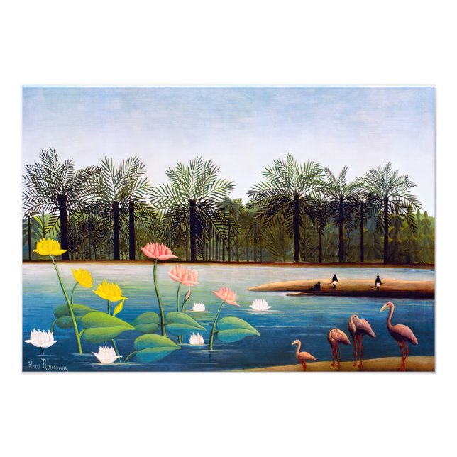 Henri Rousseau - Flamingoes Fototryck (Framsidan)