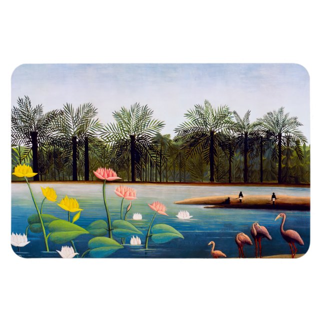 Henri Rousseau - Flamingoes Magnet (Horisontell)