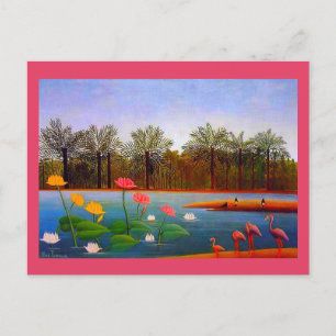 Henri Rousseau, Flamingoes Painting Vykort