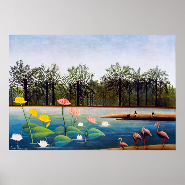Henri Rousseau - Flamingoes Poster (Framsidan)