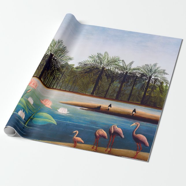 Henri Rousseau - Flamingoes Presentpapper (Utrullad)