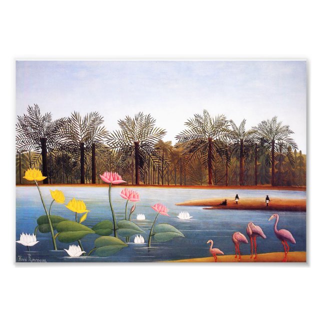 Henri Rousseau Flamingoes Skriv ut Fototryck (Framsidan)