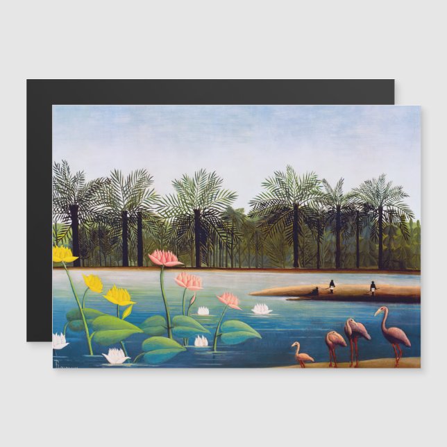 Henri Rousseau - Flamingosarna (Fram/baksida)