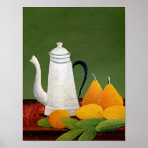 Henri Rousseau - Fortsatt liv med frukt och Tekann Poster