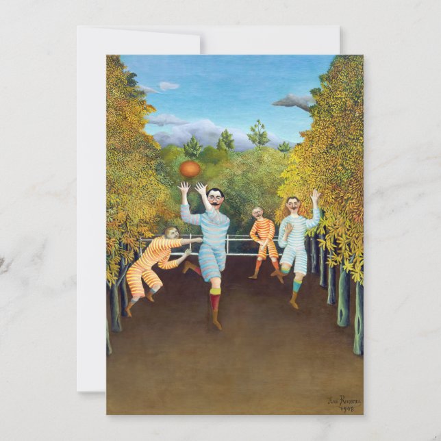 Henri Rousseau - Fotbollsspelare Inbjudningar (Framsida)