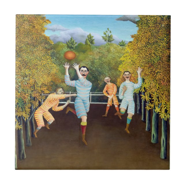 Henri Rousseau - Fotbollsspelare Kakelplatta (Framsidan)