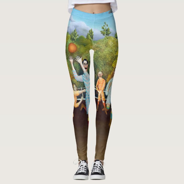 Henri Rousseau - Fotbollsspelare Leggings (Framsida)