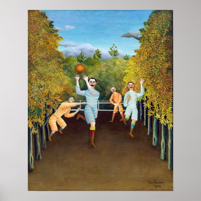 Henri Rousseau - Fotbollsspelare Poster (Framsidan)