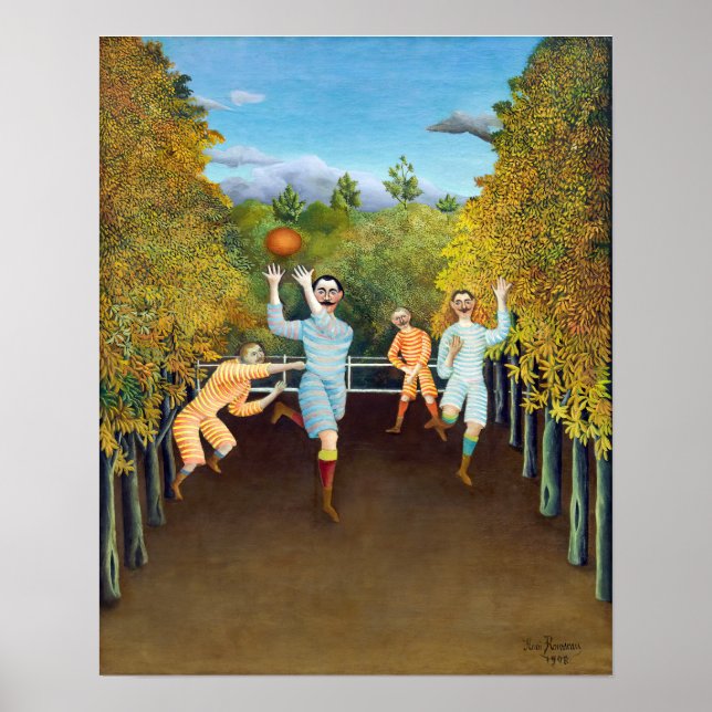 Henri Rousseau - Fotbollsspelarna Poster (Framsidan)