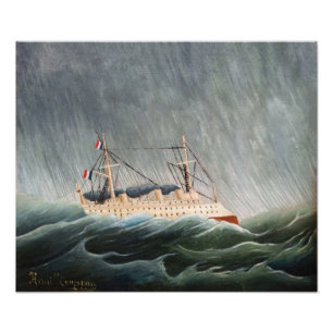 Henri Rousseau - Frakten i Tempest Fototryck