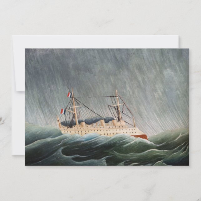 Henri Rousseau - Frakten i Tempest Inbjudningar (Framsida)