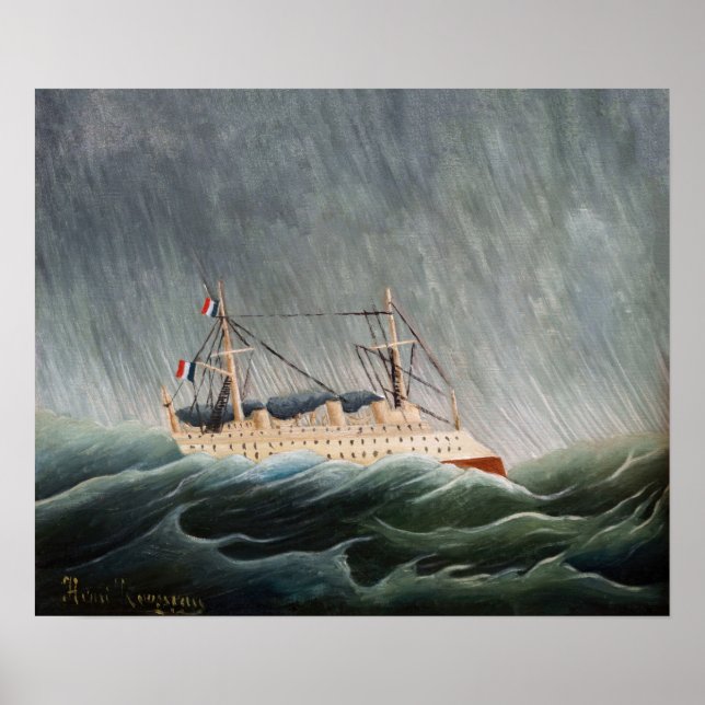 Henri Rousseau - Frakten i Tempest Poster (Framsidan)