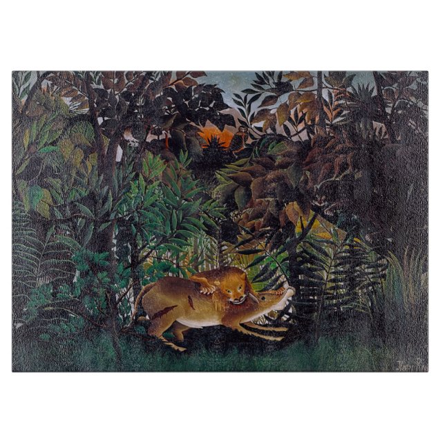 Henri Rousseau - Hungriga Lejona (Framsidan)