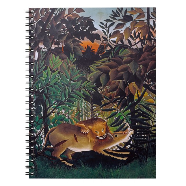 Henri Rousseau - Hungriga Lejona Anteckningsbok (Framsidan)