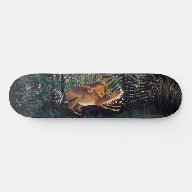 Henri Rousseau - Hungriga Lejona Mini Skateboard Bräda 18,5 Cm (Horz)