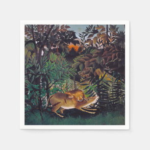 Henri Rousseau - Hungriga Lejona Pappersservett