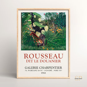 Henri Rousseau i kampen mellan Tiger och Buffalo Poster