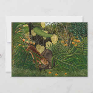 Henri Rousseau - Kamp mellan tiger och buffel Tack Kort