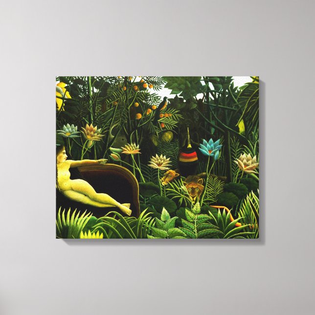 Henri Rousseau Kanvastrycket Dream Canvastryck (Framsida)