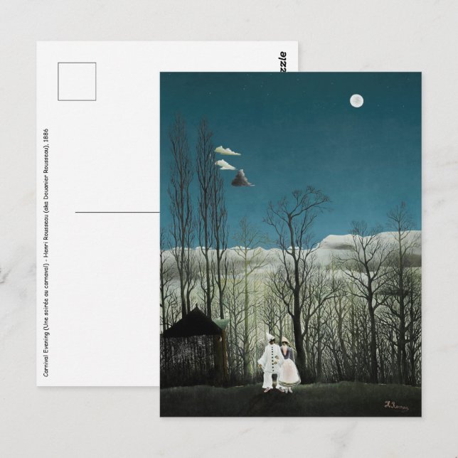 Henri Rousseau - Karnevalskväll Vykort (Fram/baksida)