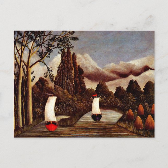 Henri Rousseau konst: Oises stränder Vykort (Framsida)