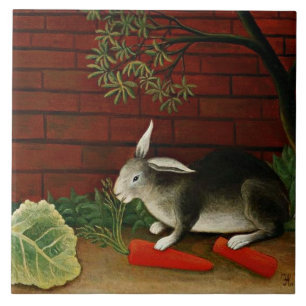 Henri Rousseau-konstverk, kanin Kakelplatta