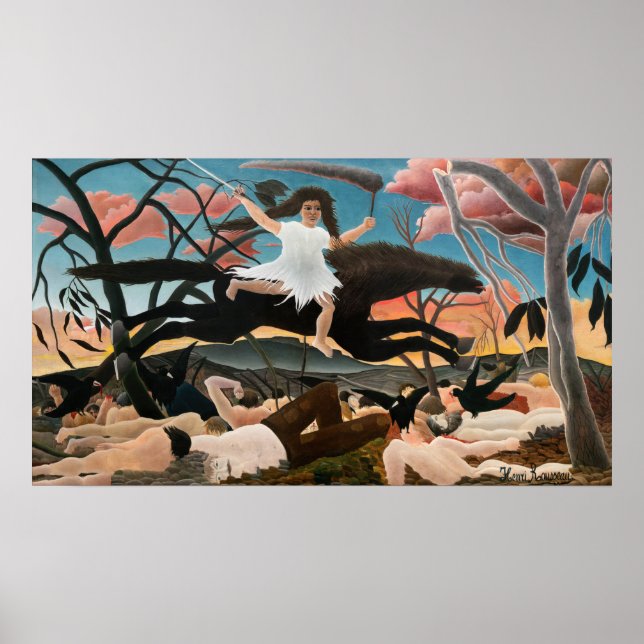 Henri Rousseau - Krig Poster (Framsidan)